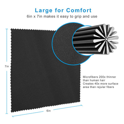 18 Pack Premium Microfiber Cleaning Cloths for Glasses & Devices