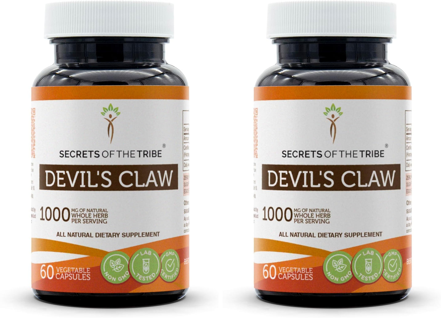 Secrets of the Tribe Devil's Claw – 60 Capsules, 1000 mg each (Pack of 2)