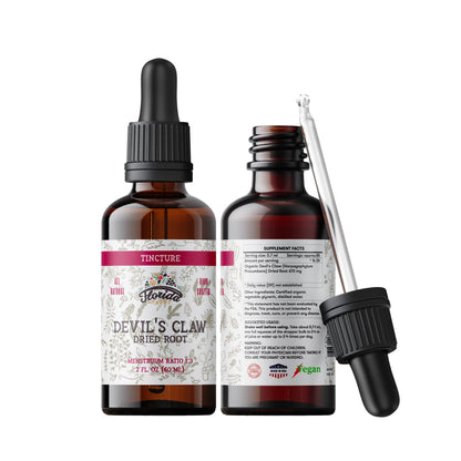 Devil's Claw Tincture - Alcohol-Free Organic Extract, 700 mg, 2 oz (60 ml) - Non-GMO