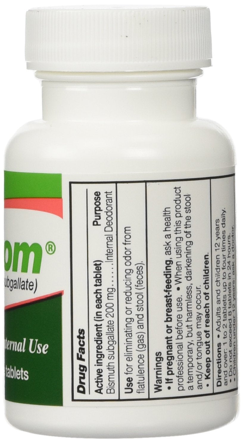 Devrom Tablets (Internal Deodorant) 200mg – 100 Chewable Tablets