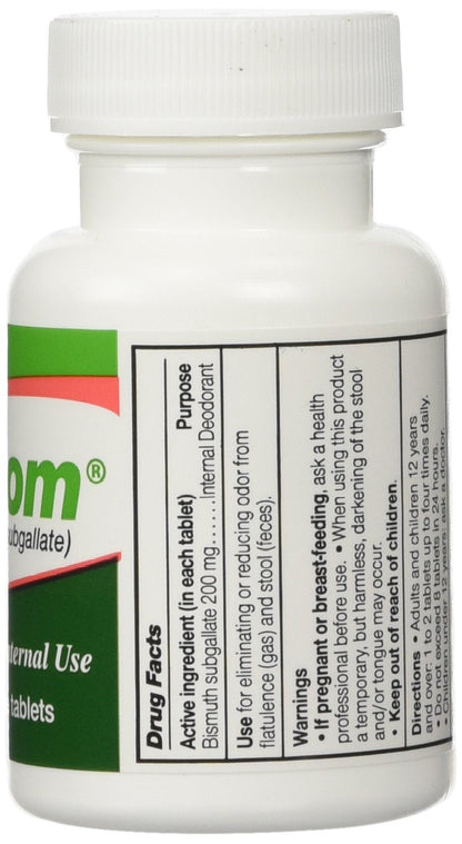 Devrom Tablets (Internal Deodorant) 200mg – 100 Chewable Tablets