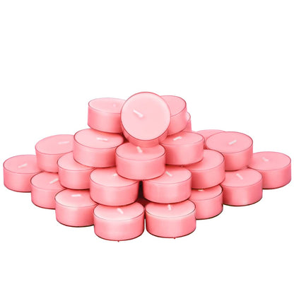 DEYBBY Rose Scented Soy Tealight Candles – 36-Pack (4h)