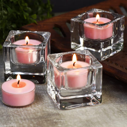 DEYBBY Rose Scented Soy Tealight Candles – 36-Pack (4h)