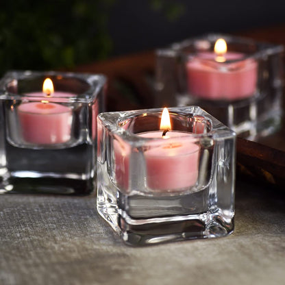 DEYBBY Rose Scented Soy Tealight Candles – 36-Pack (4h)