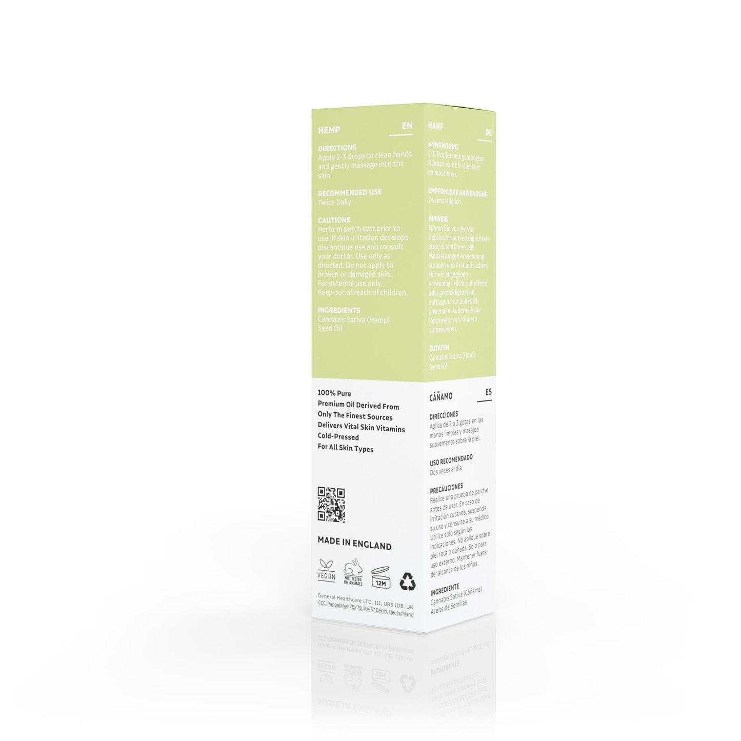 Dermavitamins 100% Pure Hemp Oil