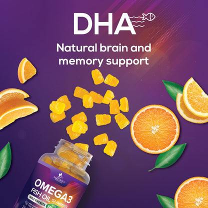 Omega-3 Fish Oil Gummies: DHA & EPA for Heart & Brain (120 Gummies)