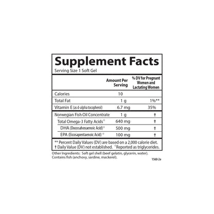 Carlson Mother's DHA 500 mg Prenatal – Fetal Development & Immune Health, 60 Softgels