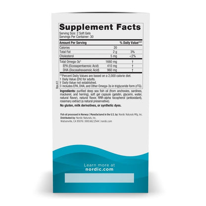 Nordic Naturals DHA Xtra Strawberry - 60 Soft Gels | 1660 mg Omega-3