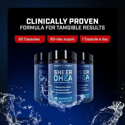 DHEA 100mg for Men | Pure DHEA for Strength & Hormone Balance – USA 60 SV