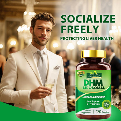 DHM 1000mg Dihydromyricetin – 120 Capsules with Electrolytes & B Complex | Liver Support & Hydration