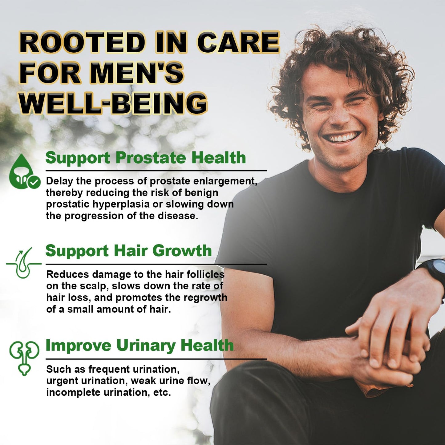 2 Pack Saw Palmetto Gummies for Men – DHT Blocker, Prostate Health & Hair Support, 120ct