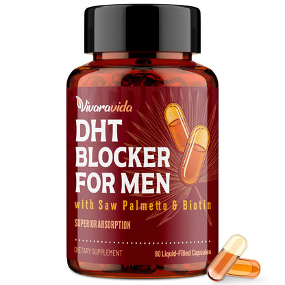 DHT Blocker for Men | Hair Growth Supplement with Saw Palmetto & Biotin | Hair Growth Vitamins