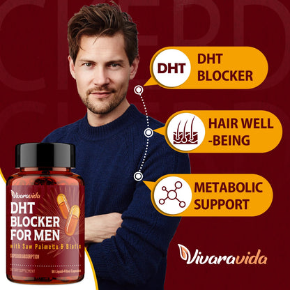 DHT Blocker for Men | Hair Growth Supplement with Saw Palmetto & Biotin | Hair Growth Vitamins