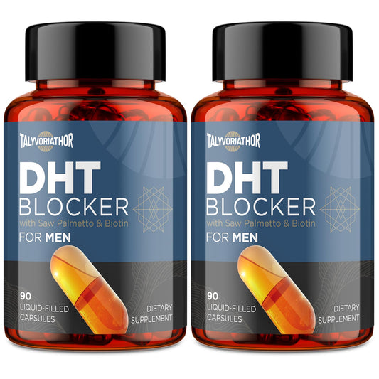 Talyvoriathor DHT Blocker for Men — Saw Palmetto & Biotin, Liquid-Filled Capsules, 180 Count