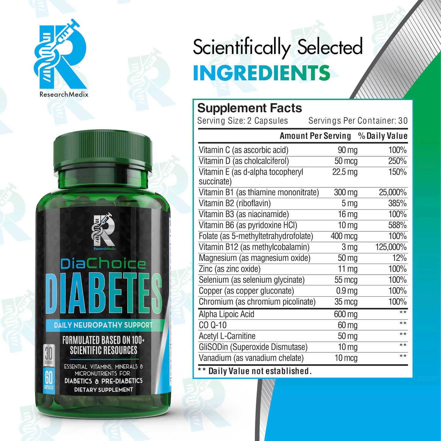 DiaChoice Neuropathy Support with 600 mg Alpha Lipoic Acid – Nerve Health