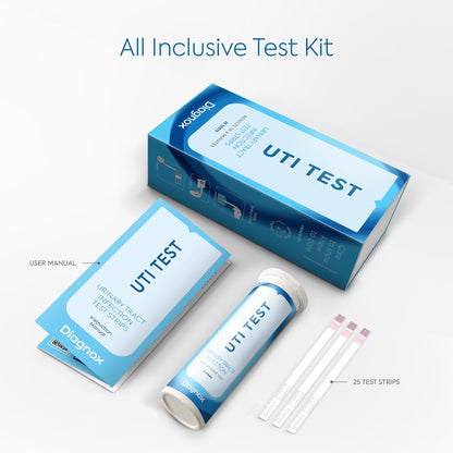 Diagnox Health UTI Test Strips for Women – 25 Count | 2-Minute Results