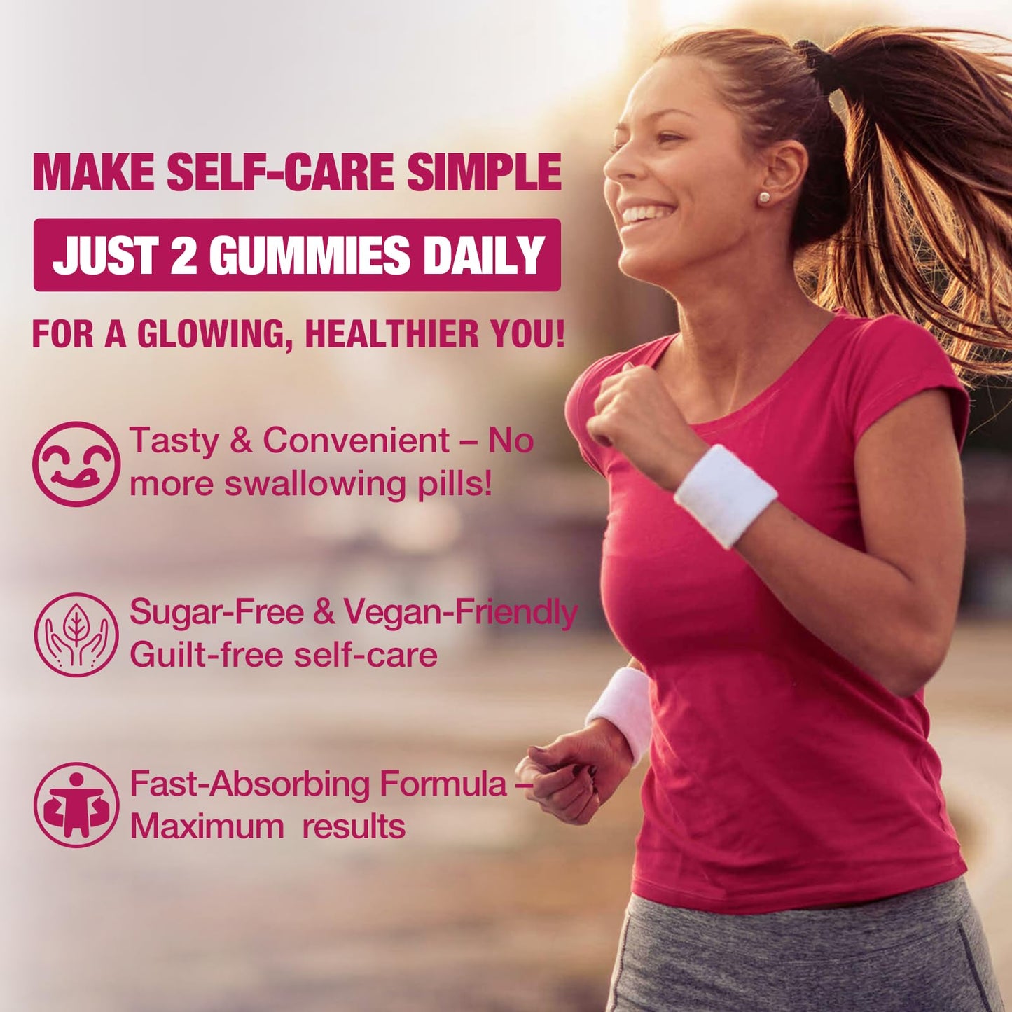 DIAOLAI Sugar-Free Multi Collagen Gummies – 5 Types I-V-X, Biotin & Vitamin C | Strawberry, 120 Gummies