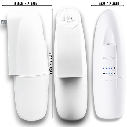 Di'Aroma Plug in Waterless Diffuser, Fragrance Diffuser Essential Oil Diffuser | Nanotechnology | Up to 500 Sq.Ft | Essential Oil Diffuser - Creates Pure, Clean Dry Mist Scent (2 Pack of White)
