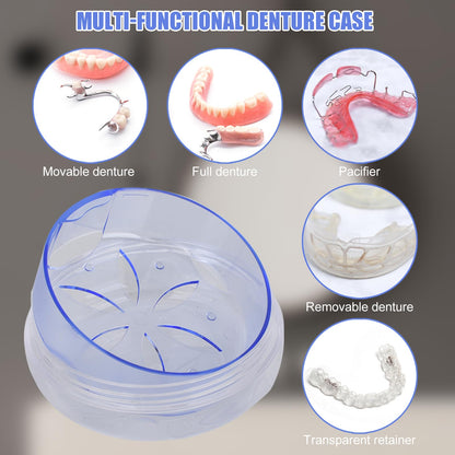 DIDATOOL Denture Box – Leak-Proof Retainer Case, Purple, Portable & Travel-Friendly