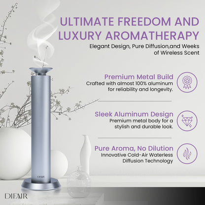 DIFAIR Rechargeable 10,000 mAh Aroma Diffuser – Hotel Collection Scent Diffuser for Home & Spa