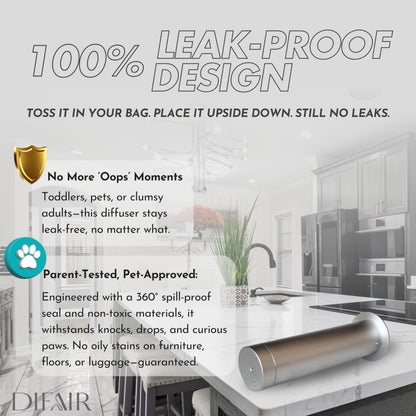 Difair Leak-Proof Waterless Diffuser - Hotel Collection, Nano-Atomizing, Bluetooth
