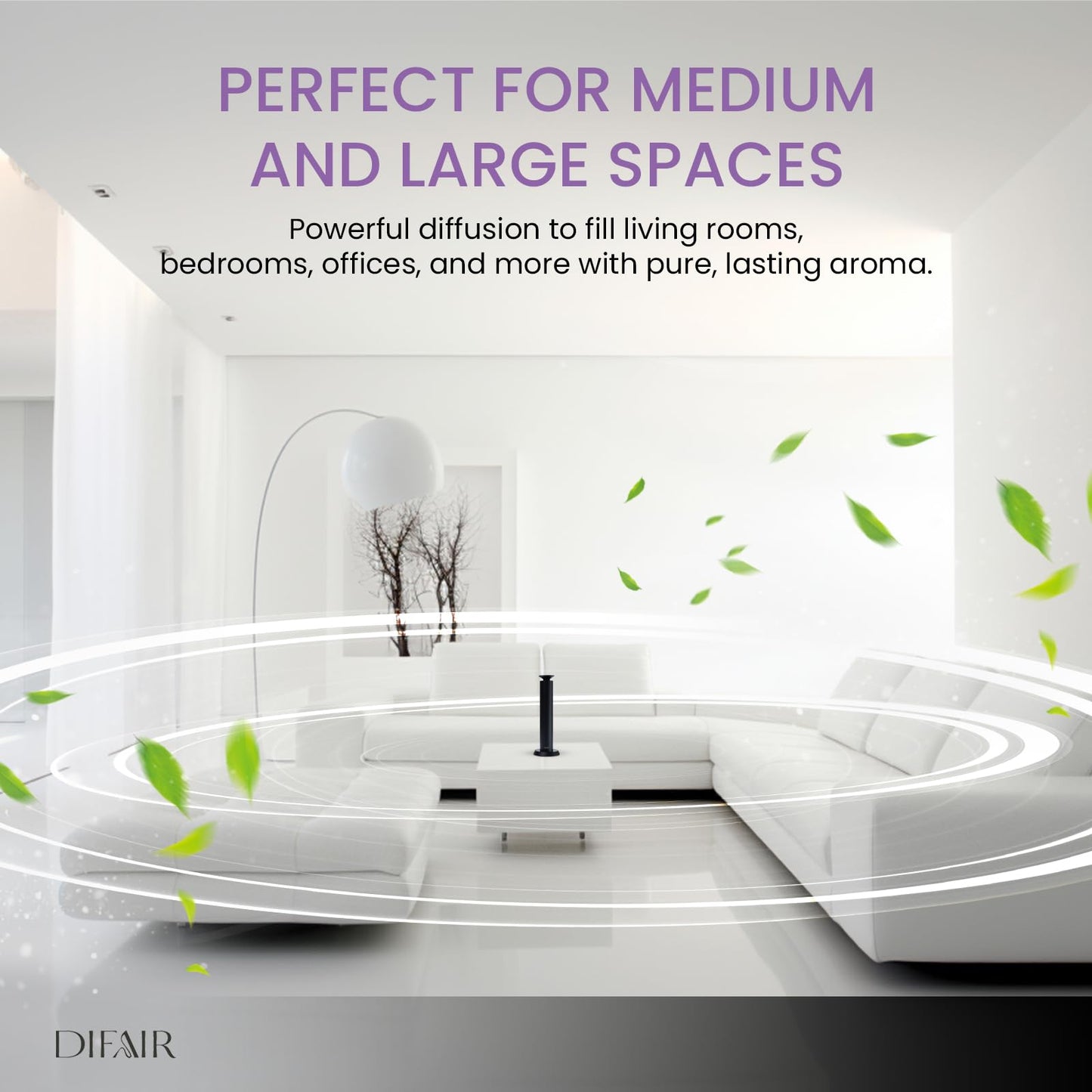 DIFAIR Rechargeable Aroma Diffuser – 10,000 mAh, Hotel Collection for Home & Spa