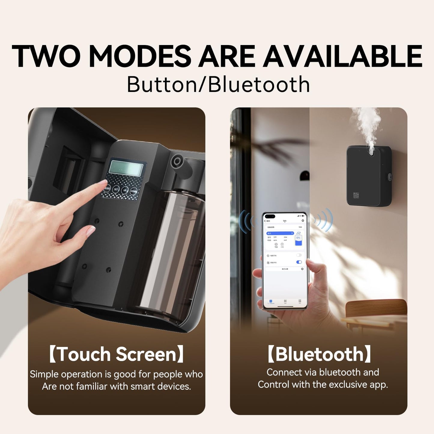 Smart Bluetooth Essential Oil Diffuser – Large Room Coverage (Black)