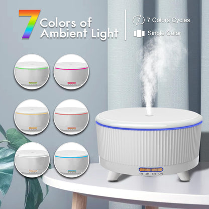 500ml Large Room Essential Oil Diffuser with Remote – Aromatherapy Humidifier, 7 LED Colors, 3 Mist Modes, Auto-Off