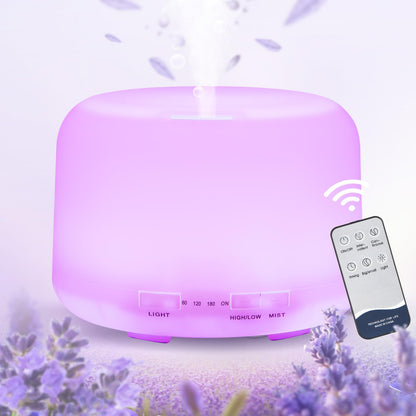 Diffusers for Essential Oils – 500ML Large Room with Remote, 8 Colors | Aromatherapy Diffuser