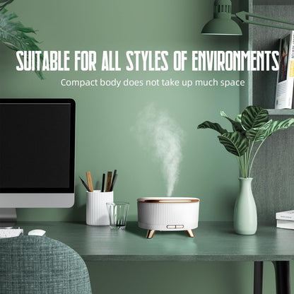 500ML Ultrasonic Essential Oil Diffuser with Remote – 7 Color LED, Timed Mist, Auto Shut-Off (White)
