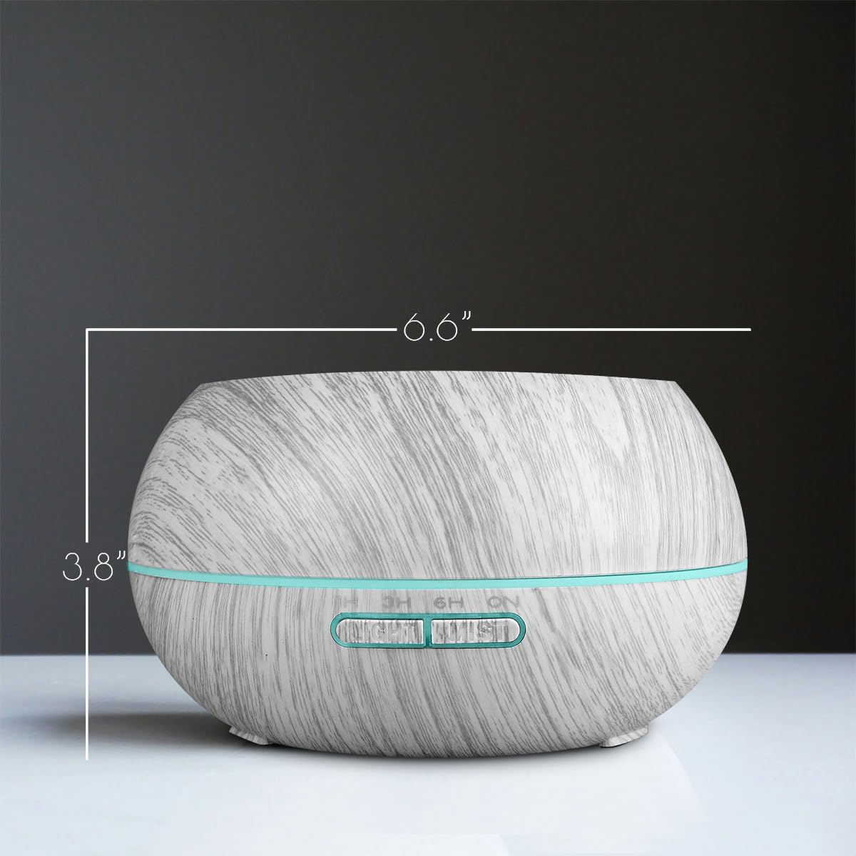 550ml Essential Oil Diffuser with 6 Oils – Ultrasonic Humidifier, LED Night Light