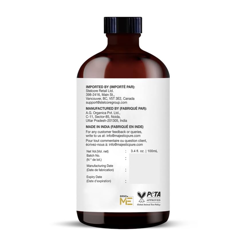 Majestic Pure Tea Tree Essential Oil – 3.4 Fl Oz, 100% Pure & Natural with Glass Dropper