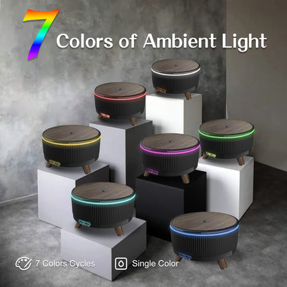 500ML Diffuser for Essential Oils – Large Room Aromatherapy with 7 Color Lights & 3 Mist Modes