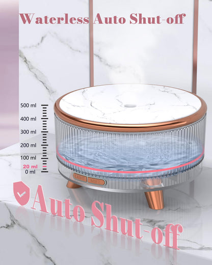 Diffusers for Essential Oils - Large Room 500ml Aromatherapy Diffuser with 7 Color LED Lights