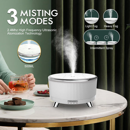 Large Room Essential Oil Diffuser with Remote – 7 Color Lights & 3 Mist Modes