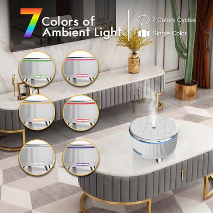 Large Room Essential Oil Diffuser with Remote – 7 Color Lights & 3 Mist Modes