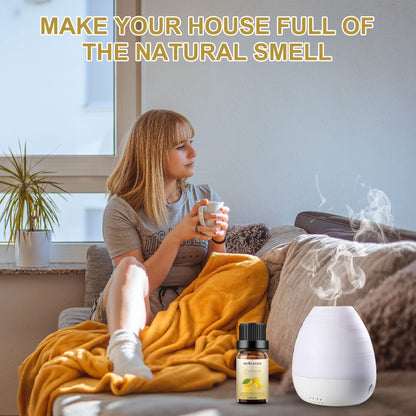 Lemon Essential Oil - Pure Organic Lemon Fragrance for Diffusers & Candles