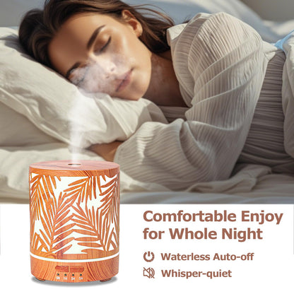 Essential Oil Diffuser – Metal Aromatherapy 300ML Ultrasonic Cool Mist for Large Rooms