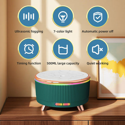 500ML Ultrasonic Essential Oil Diffuser with Remote – 7 Color Night Light & Auto Shut-Off