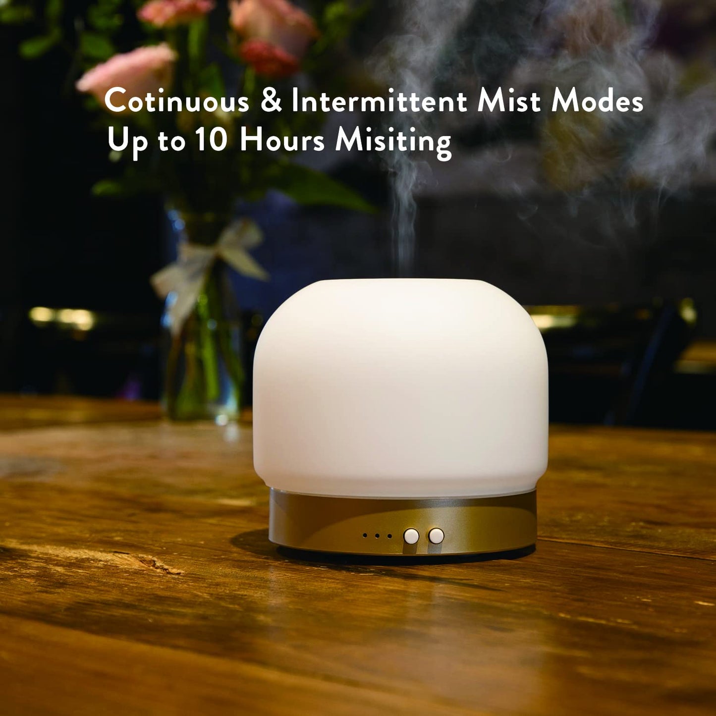 280ml Essential Oil Diffuser for Large Rooms – Glass Cover, 4 Timers, Auto Shut-Off