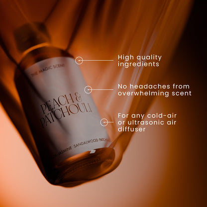 The Magic Scent Peach & Patchouli Diffuser Oil – Luxury 4 oz / 120 mL for All Diffusers