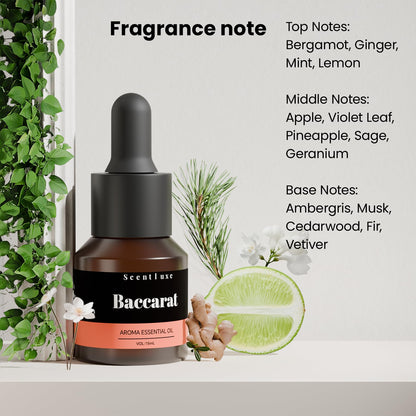 Hotel Diffuser Oil & Fragrance - Baccarat-Inspired 15mL | Luxury Hotel Aromatherapy