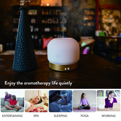 280ml Essential Oil Diffuser for Large Rooms – Glass Cover, 4 Timers, Auto Shut-Off