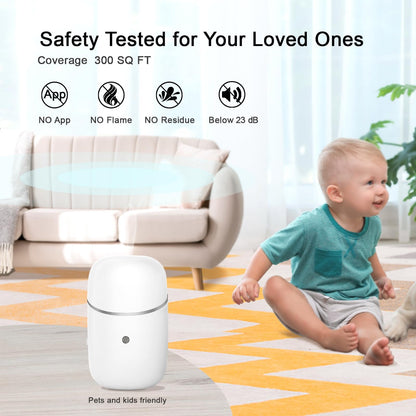 Essential Oil Diffuser - Plug-In Waterless Diffuser with Night Light, 10ml Compatible
