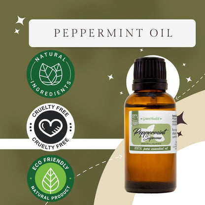 Peppermint Essential Oil 8 oz – Pure Mentha Piperita | GreenHealth