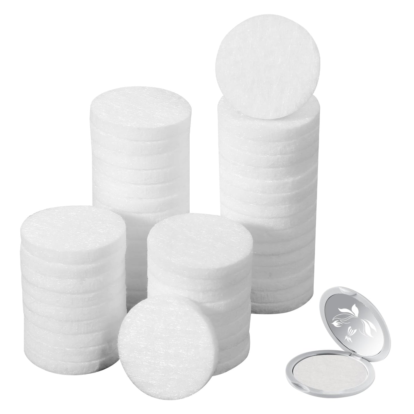 Diffuser Refill Pads - 50 Pcs, 1 Inch Round, White | Essential Oil Diffuser & Humidifier Pads