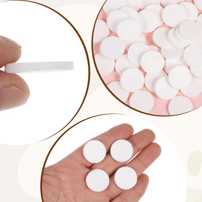 Diffuser Refill Pads - 50 Pcs, 1 Inch Round, White | Essential Oil Diffuser & Humidifier Pads