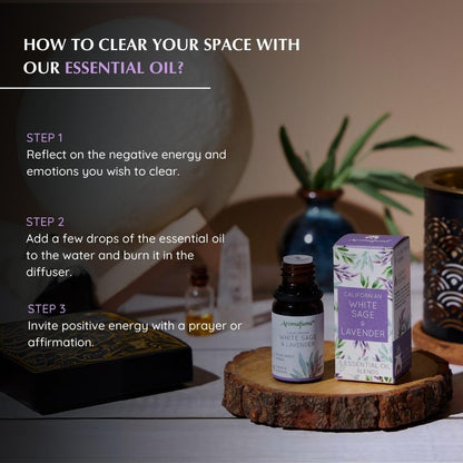 White Sage & Lavender Diffuser Blend by Aromafume – 3x10ml | Ethically Sourced