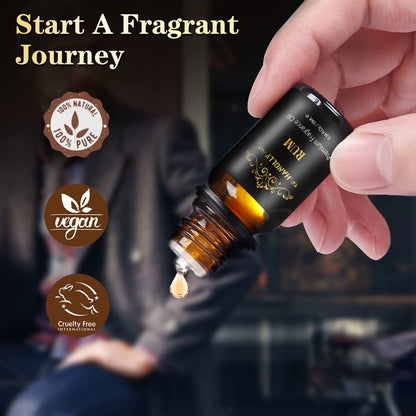 Men's Essential Oils Set – 6x10ml Aromatherapy Oils for Diffuser