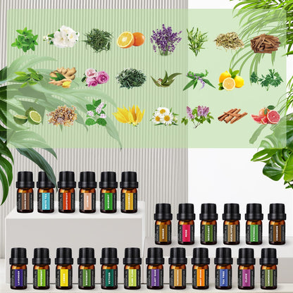 24 x 5ml Essential Oils Set – Natural Oils for Diffuser & DIY Projects